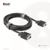 Cavo VGA, bidirezionale, M/M, 3 m, 28AWG, CLUB3D CAC-1703