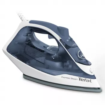 Ferro da stiro a secco e a vapore Tefal Express Steam FV2837 con suola Cerilium 2400 W blu, grigio, bianco