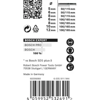 Bosch Expert 2 608 900 195 set di punte da trapano 7 pezzi