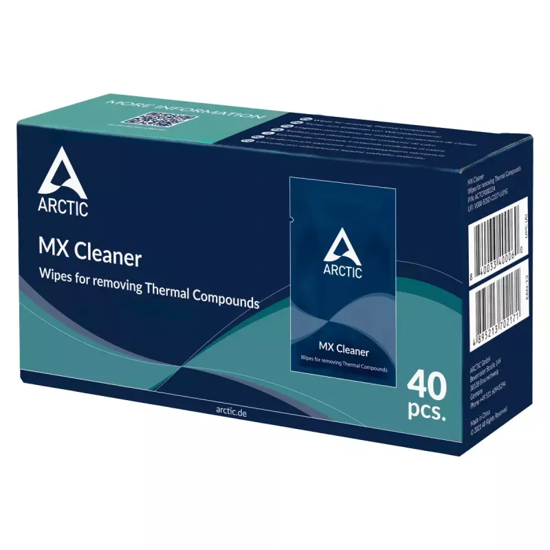 ARCTIC MX Cleaner - panni per rimuovere la pasta termica (40 pezzi)