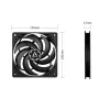 ARCTIC P12 Slim PWM PST ventola per case 120 mm, confezione da 3, nera