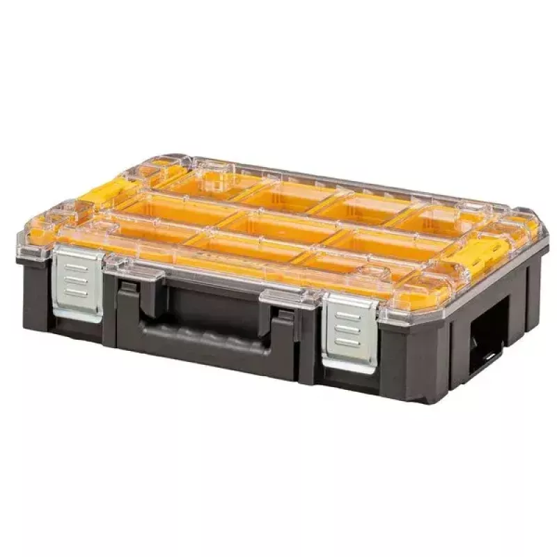 Organizer DeWALT DWST82968-1 TSTAK, impermeabile e resistente alla polvere, 400×332×119 mm, nero/arancione