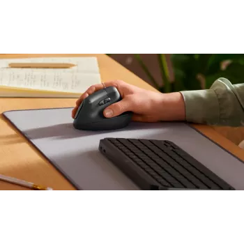 Mouse ergonomico verticale LOGITECH Lift - per destrimani - wireless - nero grafite