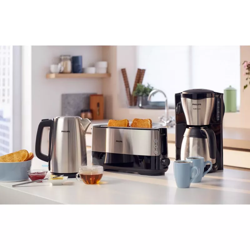 Macchina da caffè a filtro Philips HD7548/20 Café Gaia, 1,2 l, 15 tazze, 1000 W, nera/metallo