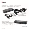 CLUB3D KVM Switch DisplayPort/HDMI per Dual DisplayPort 4K 60Hz