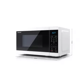 Sharp YC-MS02E-W microonde nero, bianco forno a microonde solo da tavolo 20 L 800 W