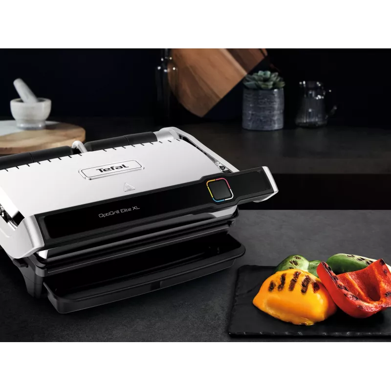 Piastra grill Tefal OptiGrill Elite XL GC760D acciaio inox 2200W