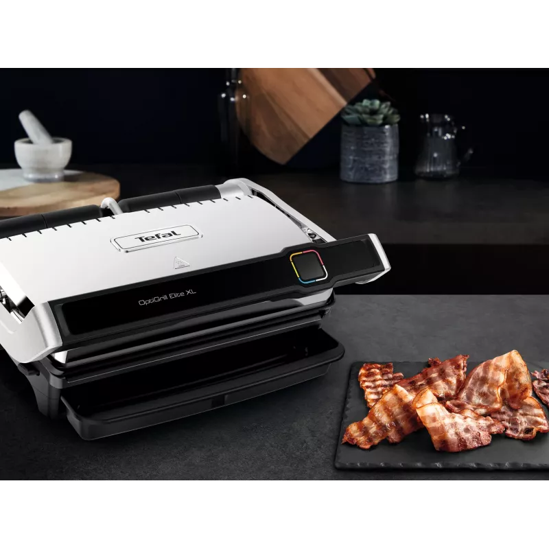 Piastra grill Tefal OptiGrill Elite XL GC760D acciaio inox 2200W
