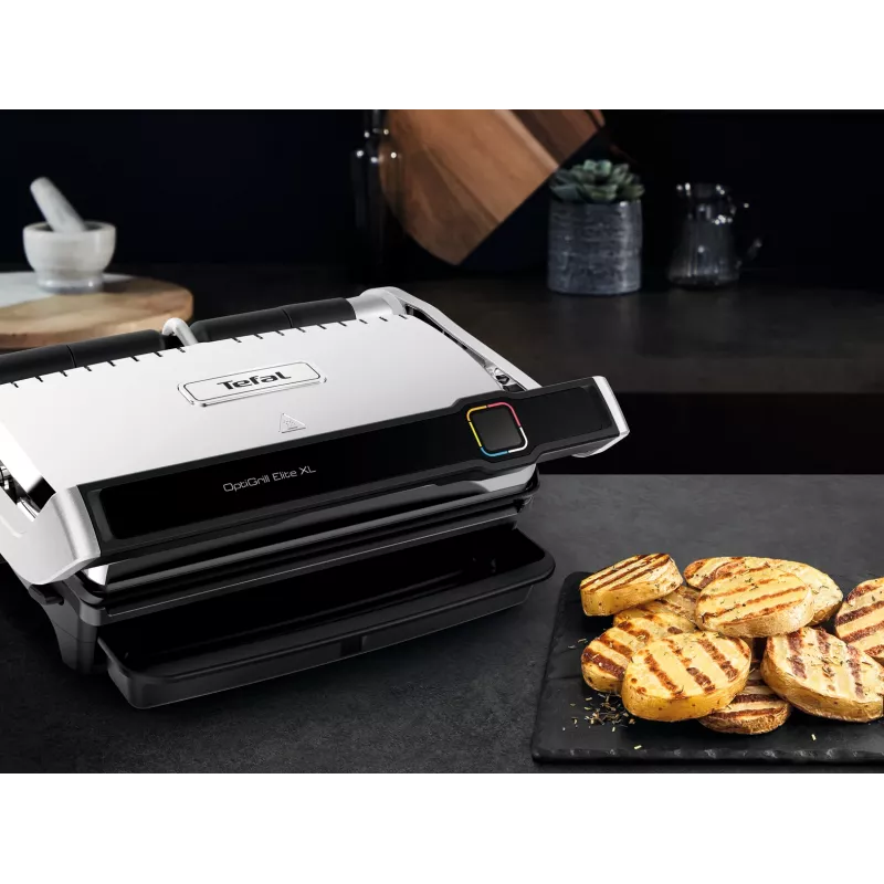Piastra grill Tefal OptiGrill Elite XL GC760D acciaio inox 2200W