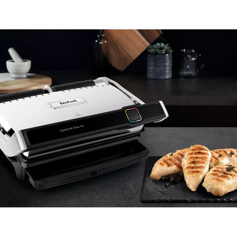 Piastra grill Tefal OptiGrill Elite XL GC760D acciaio inox 2200W