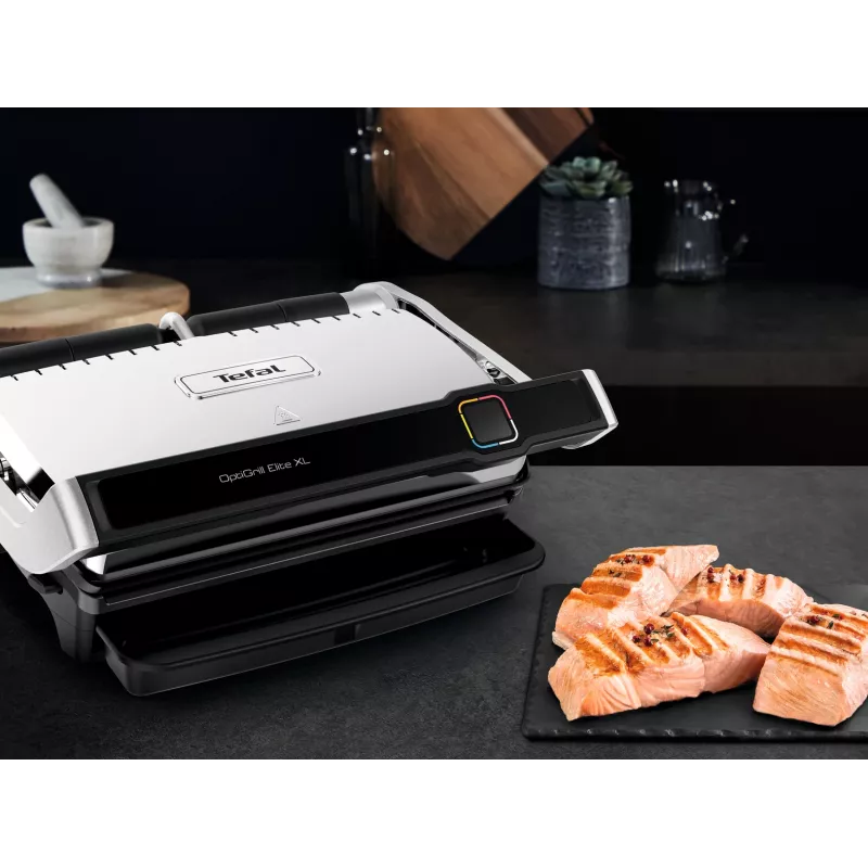 Piastra grill Tefal OptiGrill Elite XL GC760D acciaio inox 2200W