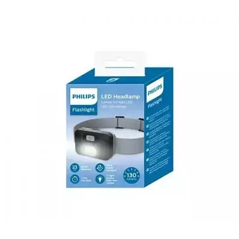 Philips SFL1000H/10 torcia frontale LED, 130 lm, nera