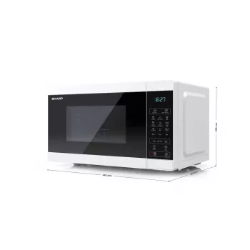 Sharp YC-MG02E-W microonde blu, bianco forno da tavolo 20 L 800 W