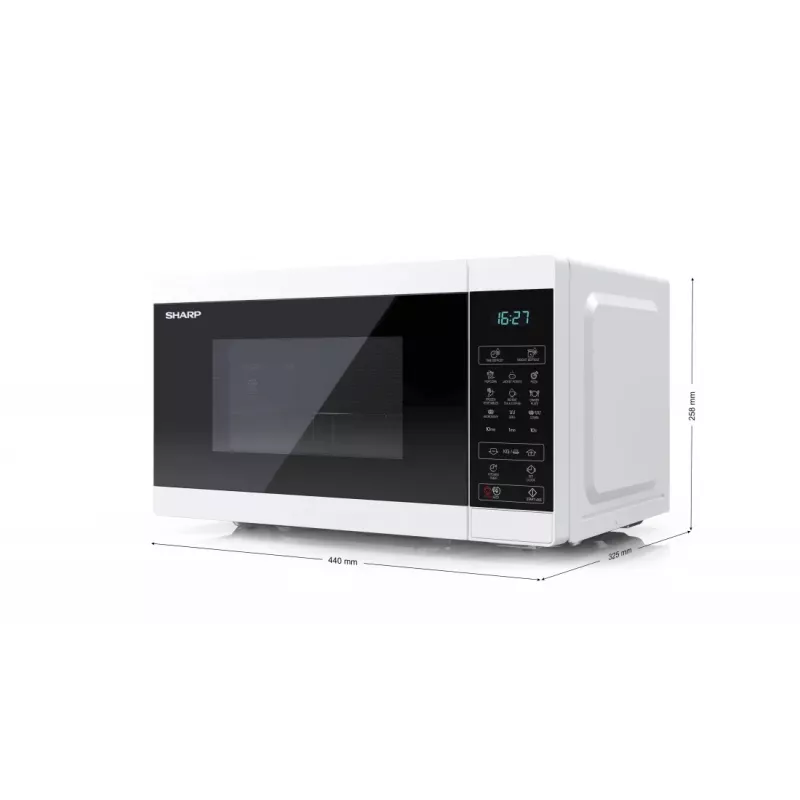 Sharp YC-MG02E-W microonde blu, bianco forno da tavolo 20 L 800 W