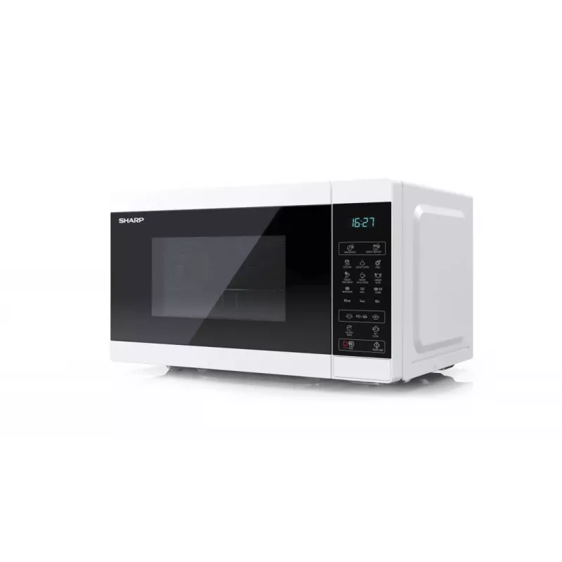 Sharp YC-MG02E-W microonde blu, bianco forno da tavolo 20 L 800 W