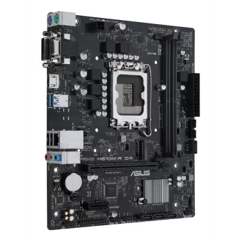 Scheda madre ASUS PRIME H610M-R D4 — Intel H610, LGA 1700, Micro ATX, DDR4, 2 DIMM (fino a 64 GB), M.2 & SATA III, USB Type-A