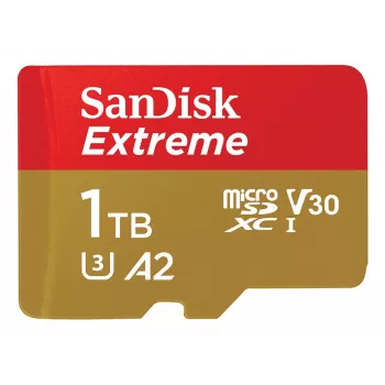 WESTERN DIGITAL Extreme Micro SDXC 1TB+adattatore SD 190MB/s 130MB/s A2 C10 V30 UHS-I U3