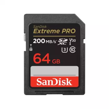 WESTERN DIGITAL SanDisk Extreme PRO 64GB scheda di memoria SDXC 200MB/s 90MB/s UHS-I Class 10 U3 V30