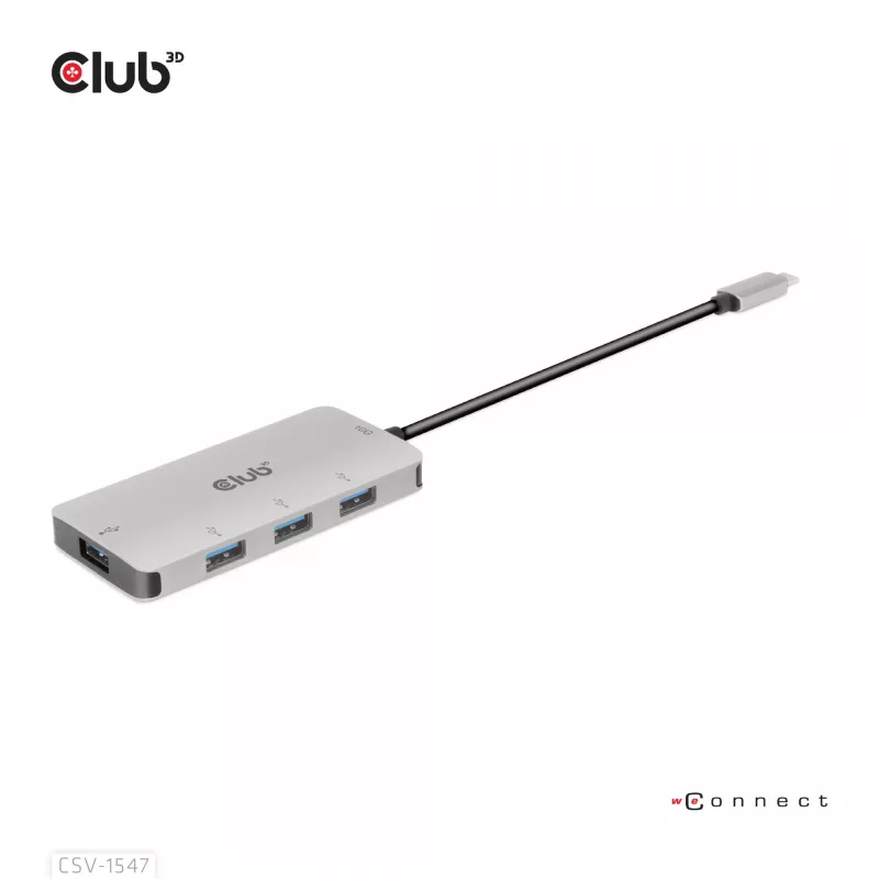 CLUB3D hub USB-A 4 porte per USB-C – trasferimento veloce 10 Gbps