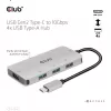 CLUB3D hub USB-A 4 porte per USB-C – trasferimento veloce 10 Gbps
