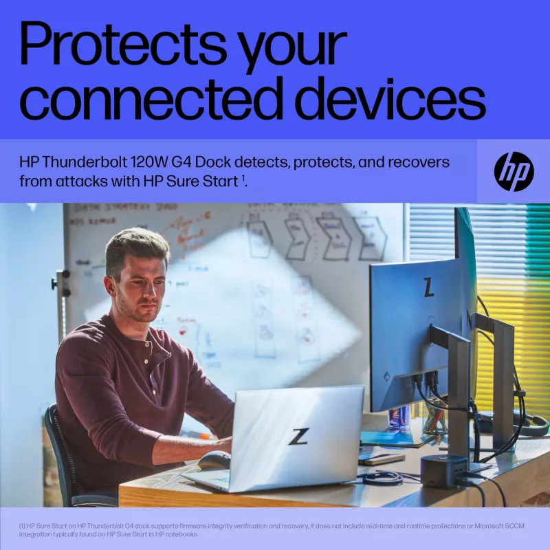 HP Thunderbolt Dock 120W G4, cablato, Thunderbolt 4, nero, Kensington, Cina, Thailandia, Taiwan, business
