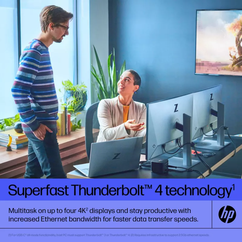 HP Thunderbolt Dock 120W G4, cablato, Thunderbolt 4, nero, Kensington, Cina, Thailandia, Taiwan, business