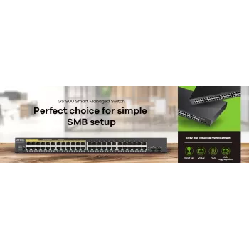Zyxel GS1900-48-EU0102F Switch di rete L2 Gigabit Ethernet (10/100/1000) nero