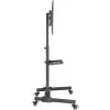 Supporto multimediale Goobay 59507 nero acciaio altezza 1540 mm