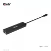 CLUB3D USB Gen1 Type-C, hub 6-in-1 con HDMI 8K30Hz, 2xUSB Type-A, RJ45 e 2xUSB Type-C, dati e ricarica PD 100 Watt