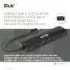 CLUB3D USB Gen1 Type-C, hub 6-in-1 con HDMI 8K30Hz, 2xUSB Type-A, RJ45 e 2xUSB Type-C, dati e ricarica PD 100 Watt