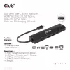 CLUB3D USB Gen1 Type-C, hub 6-in-1 con HDMI 8K30Hz, 2xUSB Type-A, RJ45 e 2xUSB Type-C, dati e ricarica PD 100 Watt
