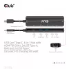 CLUB3D USB Gen1 Type-C, hub 6-in-1 con HDMI 8K30Hz, 2xUSB Type-A, RJ45 e 2xUSB Type-C, dati e ricarica PD 100 Watt