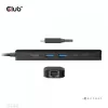 CLUB3D USB Gen1 Type-C, hub 6-in-1 con HDMI 8K30Hz, 2xUSB Type-A, RJ45 e 2xUSB Type-C, dati e ricarica PD 100 Watt