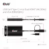 CLUB3D USB Gen1 Type-C/-A a Dual HDMI (4K/30Hz) / VGA (1080/60Hz)