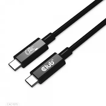 CLUB3D USB4 Gen2x2 Type-C cavo bidirezionale 4K60Hz, dati 20Gbps, PD 240W(48V/5A) EPR M/M 2m