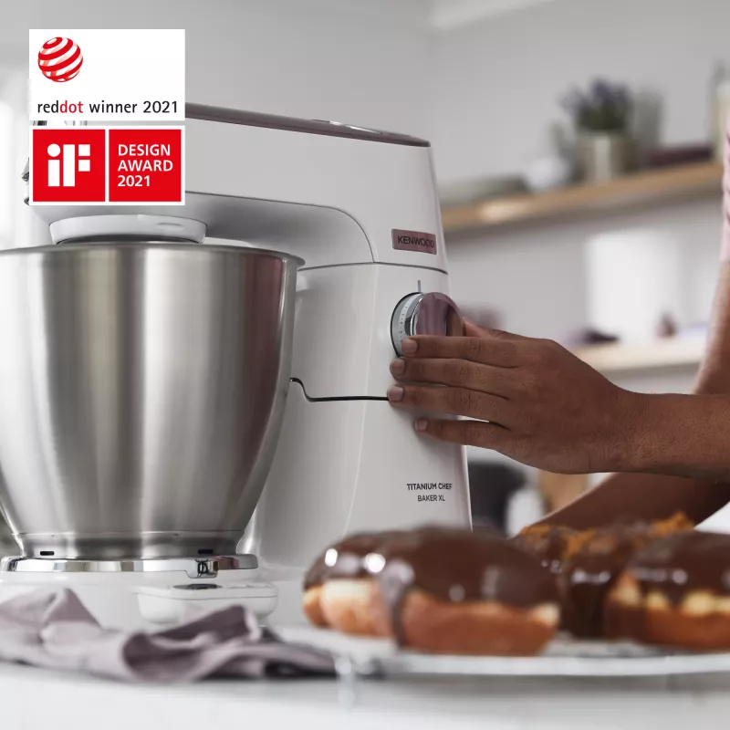 Kenwood Titanium Chef Baker XL Robot da cucina 1200 W 7 L bianco con bilancia integrata