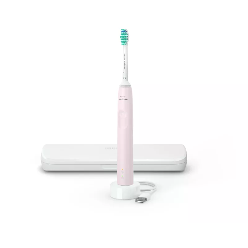 Philips 3100 Series HX3673/11 Spazzolino elettrico sonico con custodia - rosa