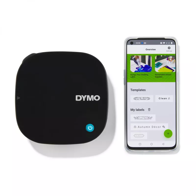 DYMO LetraTag 200B Etichettatrice Bluetooth | Etichettatrice compatta | Si connette tramite tecnologia wireless Bluetooth a iOS e Android | Include 1 nastro etichetta in carta bianco | nero