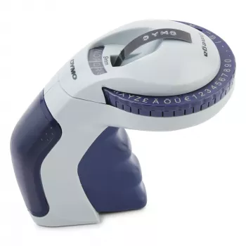 DYMO Omega Etichettatrice a rilievo | Piccola etichettatrice con ruota girevole e design ergonomico | Per casa, fai da te e bricolage (£/€ÄÖ & Ü)