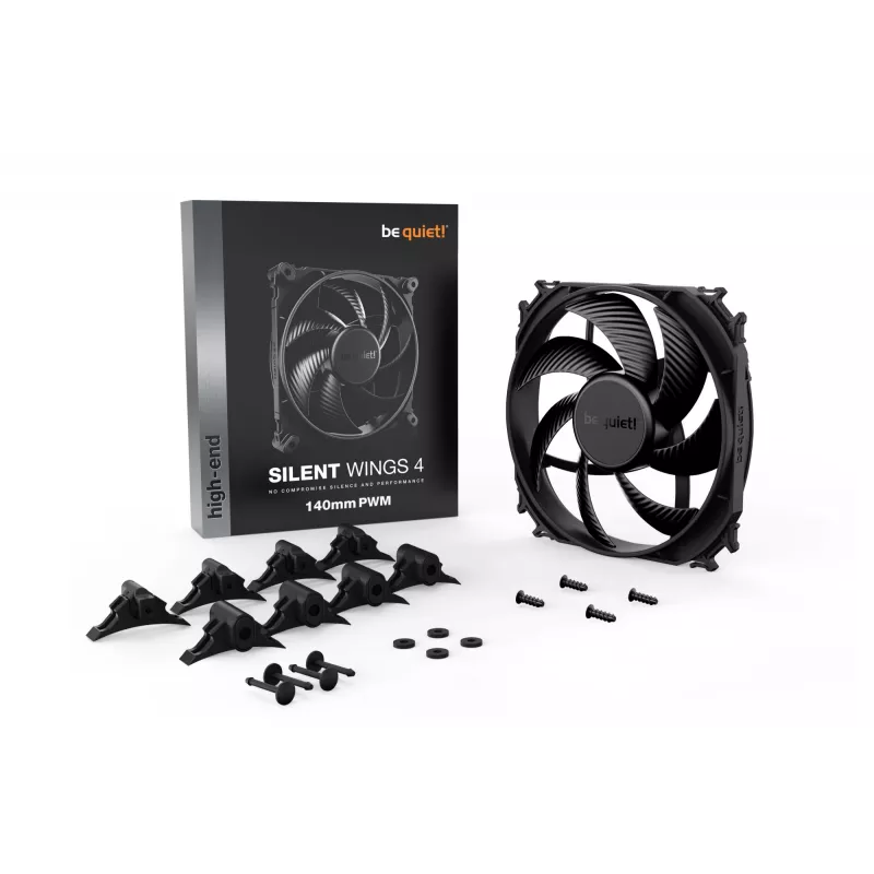 be quiet! SILENT WINGS 4 | Ventola per case PC 140mm PWM 14 cm nero 1 pezzo
