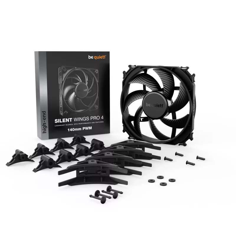 be quiet SILENT WINGS PRO 4 | Ventola per case PC 140mm PWM 14 cm nero 1 pz.