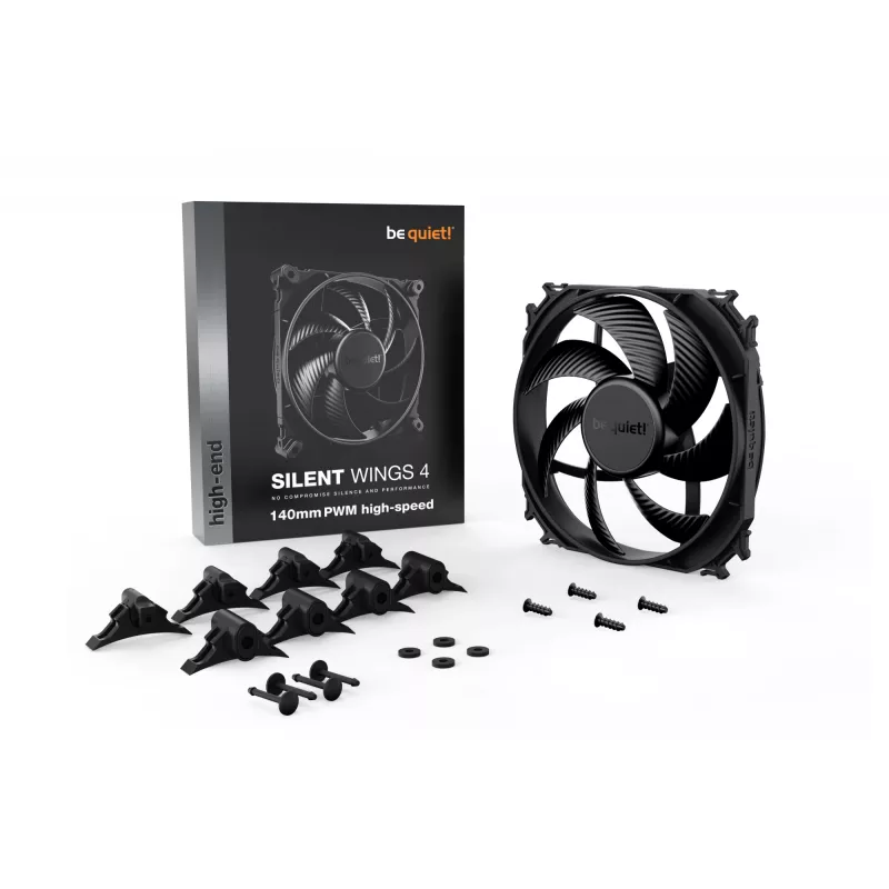 be quiet SILENT WINGS 4 | Ventola per case PC 140mm PWM High-Speed 14 cm nero 1 pz.