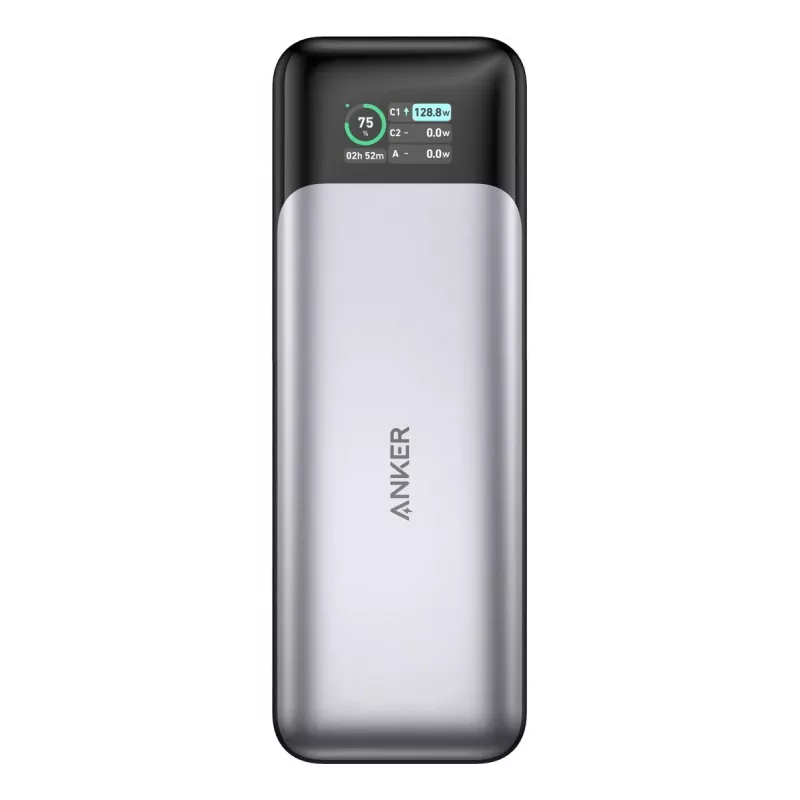 Caricabatterie portatile Anker 737 (A1289011) – 24000 mAh, 140 W, 2× USB-C + 1× USB-A, argento/nero
