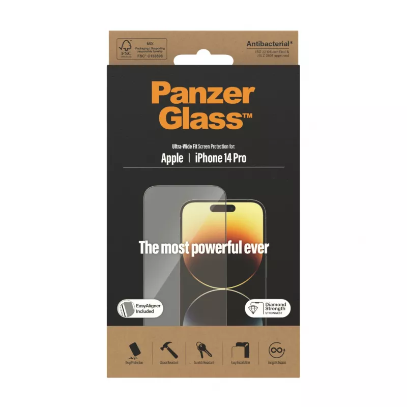 PanzerGlass pellicola protettiva per display per Apple iPhone 14 Pro Ultra-Wide Fit EasyAligner antigraffio antiurto