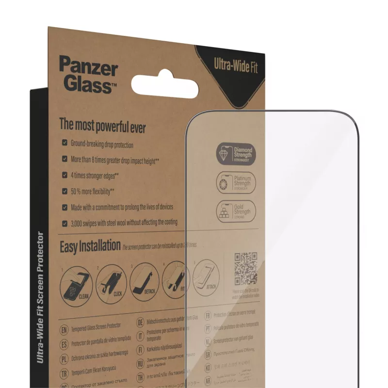 PanzerGlass pellicola protettiva per display per Apple iPhone 14 Pro Ultra-Wide Fit EasyAligner antigraffio antiurto