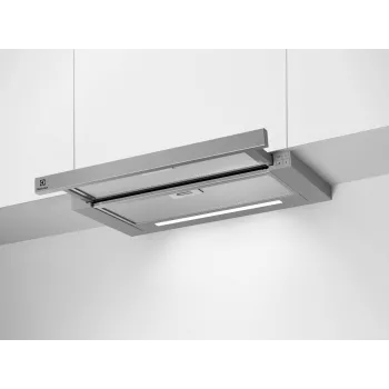 Cappa aspirante da incasso Electrolux LFP616X, larghezza 598 mm, 600 m³/h, grigio, filtro antigrasso, 68 dB