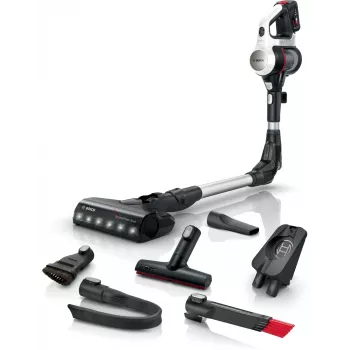Aspirapolvere a batteria Bosch BCS711XXL con spazzola elettrica, pulizia a secco, senza sacchetto, 0,3 l, bianco, 3 Ah