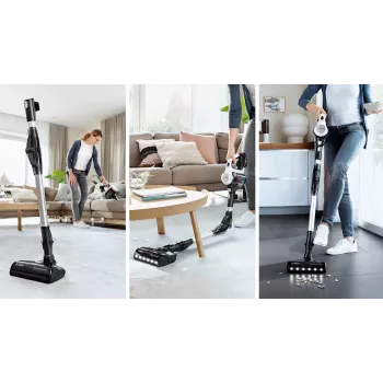 Aspirapolvere a batteria Bosch BCS711XXL con spazzola elettrica, pulizia a secco, senza sacchetto, 0,3 l, bianco, 3 Ah