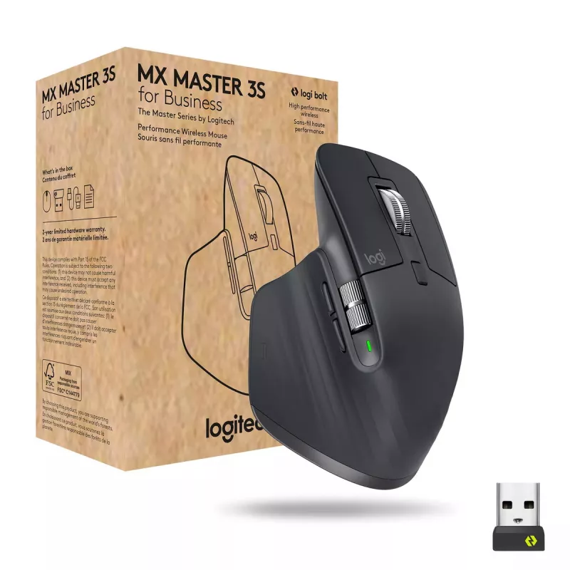 LOGITECH MX Master 3S for Business – mouse Bluetooth senza fili – grafite
