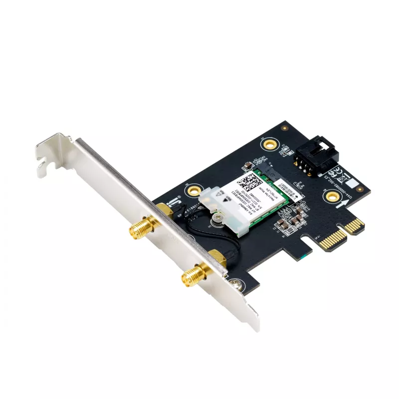 ASUS PCE-AXE5400 scheda WLAN interna – PCIe, Wi-Fi 6E Tri-Band (2,4/5/6 GHz), 2402 Mbit/s, Bluetooth 5.2